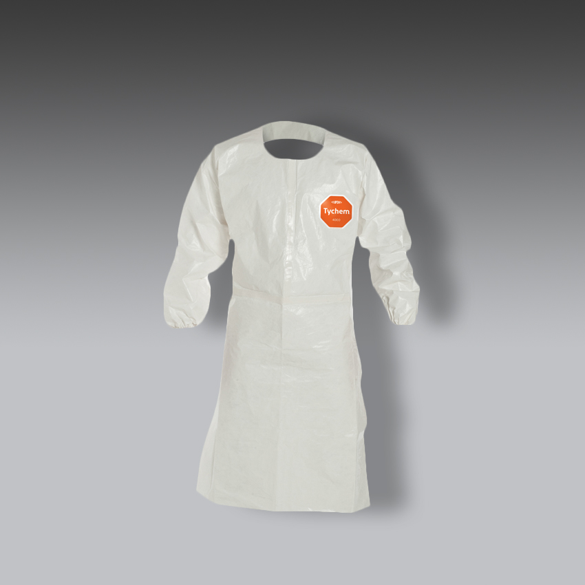 chalecos para la seguridad industrial dupont tychem 4000 delantal con mangas largas modelo sl275t marca tyvek