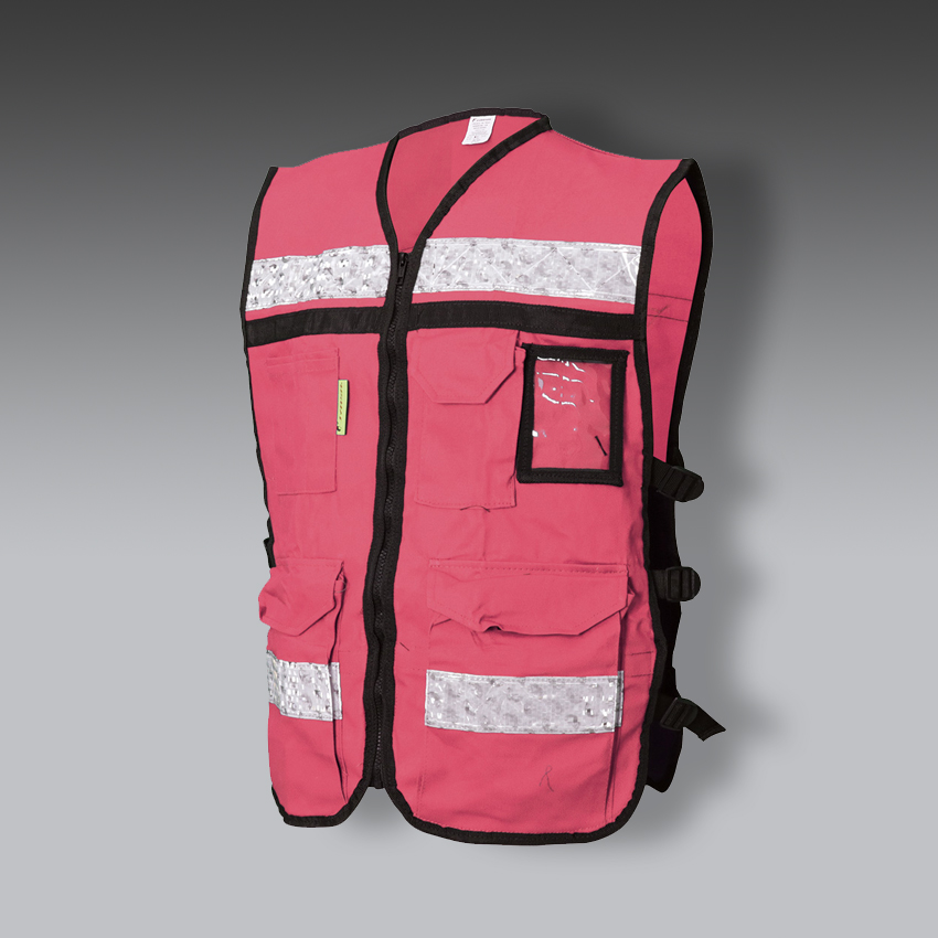 chalecos para la seguridad industrial rescatista de gabardina modelo sr 2020rocr marca jyrsa