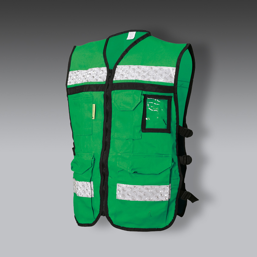 chalecos para la seguridad industrial rescatista de gabardina modelo sr 2020vcr marca jyrsa