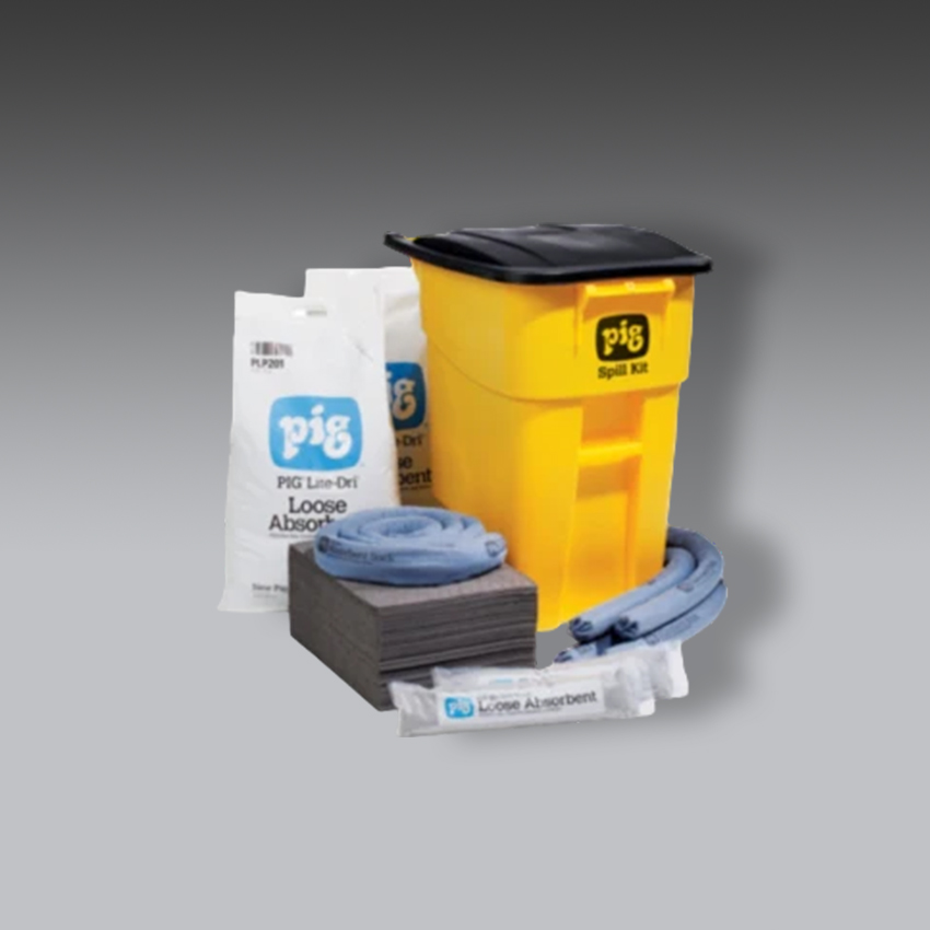 trajes para la seguridad industrial kit antiderrames pig en contenedor portatil grande modelo kit273 marca pig