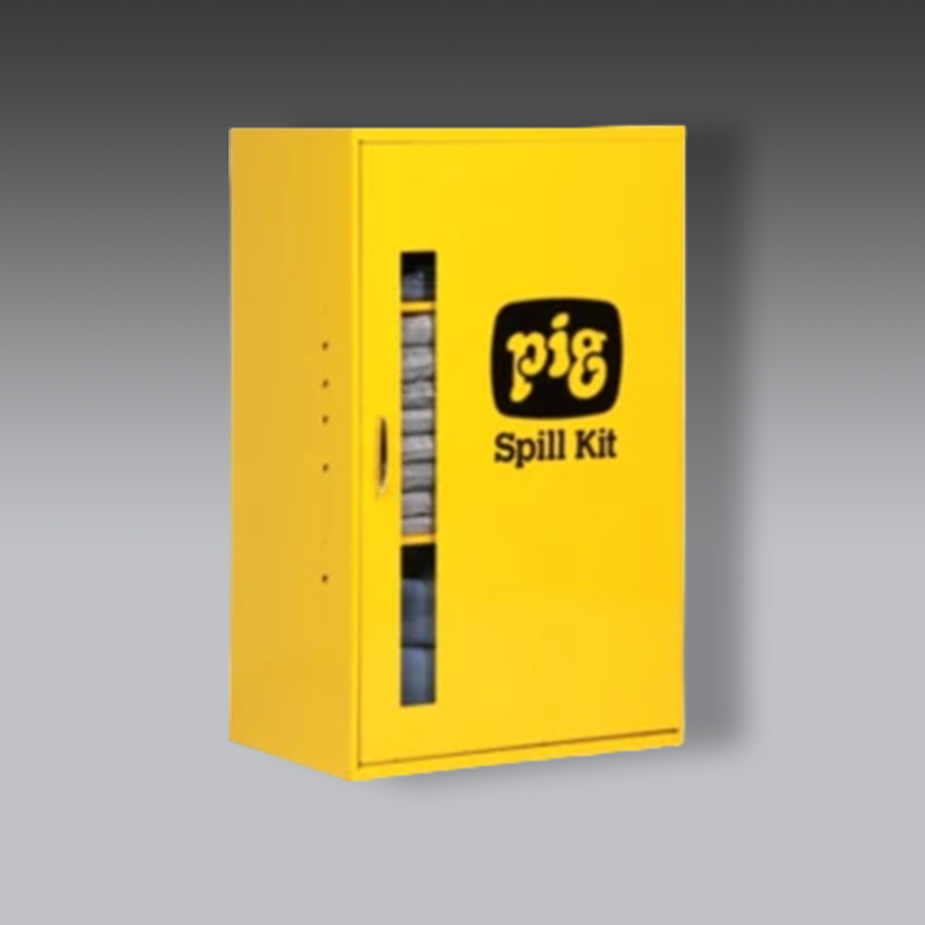 trajes para la seguridad industrial kit antiderrames pig en gabinete grande para montaje en pared modelo kit228 marca pig