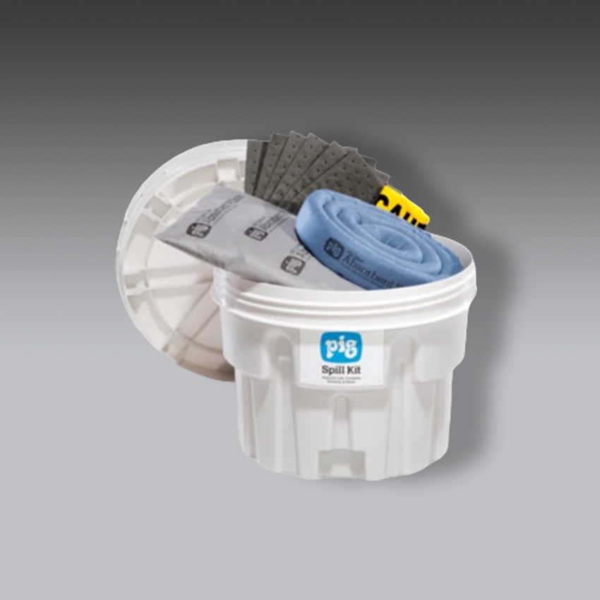 trajes para la seguridad industrial kit antiderrames pig en tambor de sobreempaque modelo kit211 marca pig
